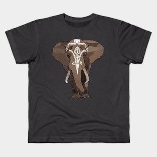 Elephant tribal tattoo Kids T-Shirt